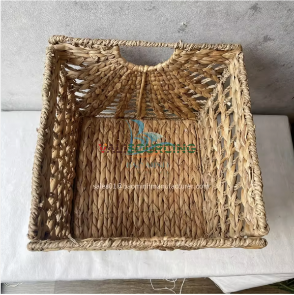 Factory-Direct Water Hyacinth Cube Baskets