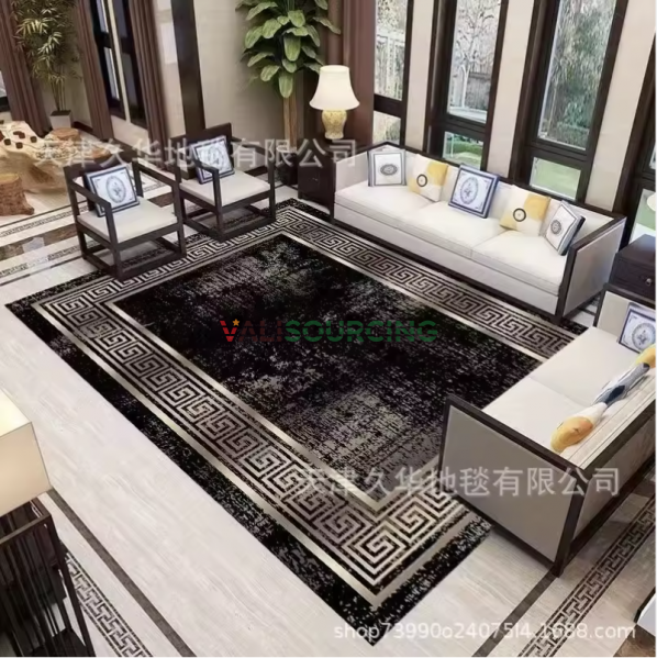 Crystal Velvet Snow Velvet Floor Rug from Vietnam
