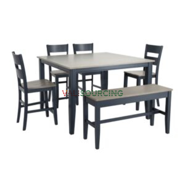 High Bench Dining Chair (Made of Rubberwood) with Integrated Storage Compartment from Vietnam