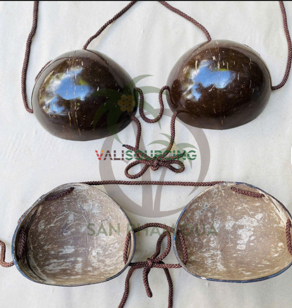 Natural Hawaiian Coconut Shell Bra from Vietnam