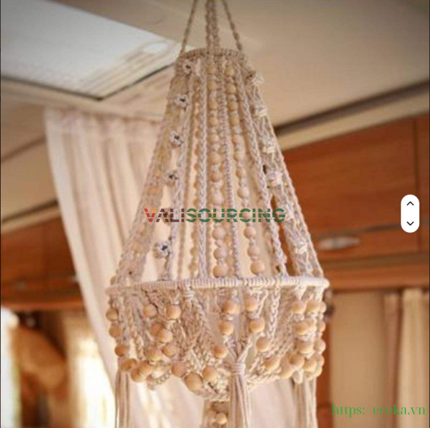 Wholesale Macrame Cotton Woven Chandelier – Boho Handmade Lighting Decor