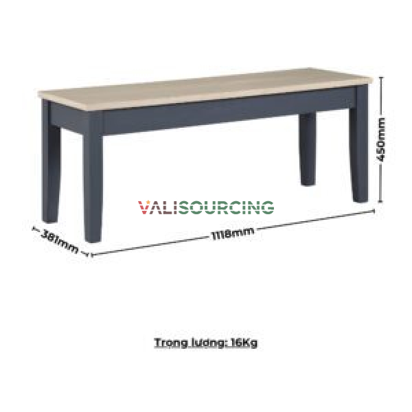 Ghế Ăn Bench Gỗ Cao Su Tích Hợp Hộc Đựng Đồ từ Việt Nam