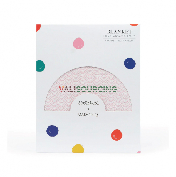 Little Rei X Maison Q Pink 4-Layer Blanket