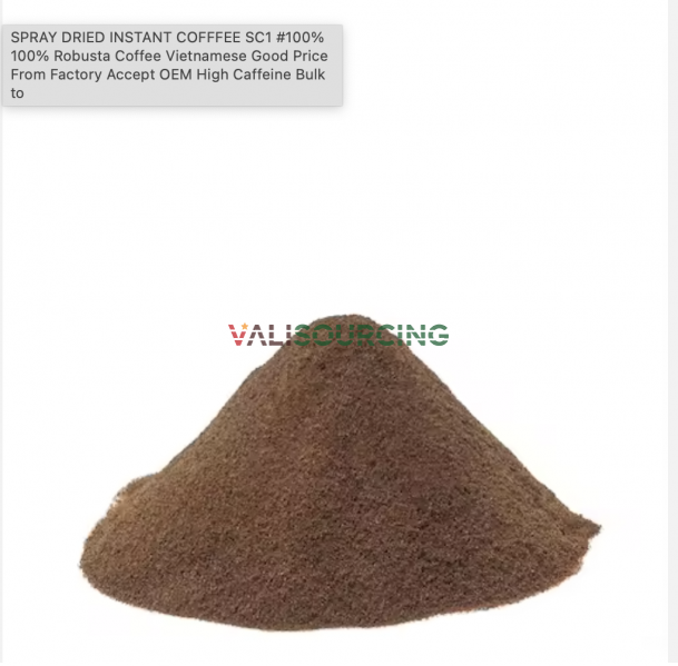 High-Quality Spray Dried Instant Coffee SC1 - 100% Vietnamese Robusta