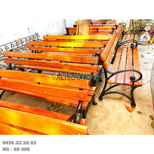 1.6m Premium Cast Iron Park Bench | Weatherproof Wood-Plastic Composite from Vietnam
