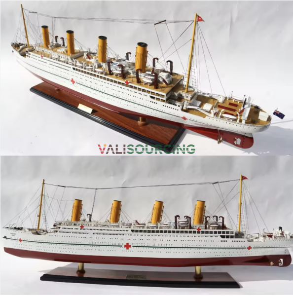 HMHS BRITANNIC SHIP MODEL – HIGH QUALITY HANDMADE PAINTED OCEAN PASSENGER SHIP