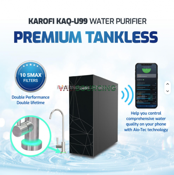 Karofi KAQ-U99: Hệ thống lọc nước RO không bình chứa 500GPD cao cấp dành cho doanh nghiệp hiện đại