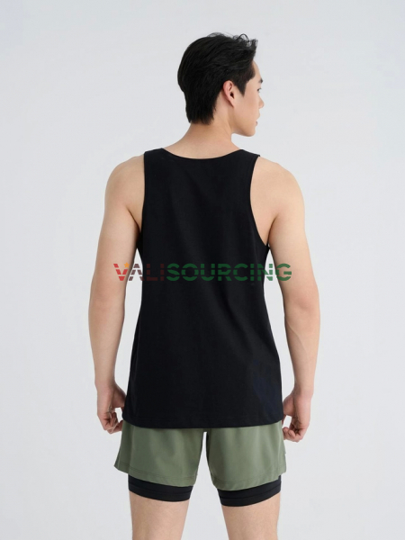 Regular fit tank top, 180gsm cotton poly fabric. from Vietnam
