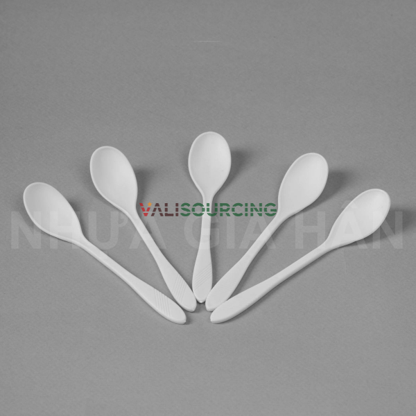 Premium 12cm PP Plastic Spoon | Food-Grade Milky White from Vietnam