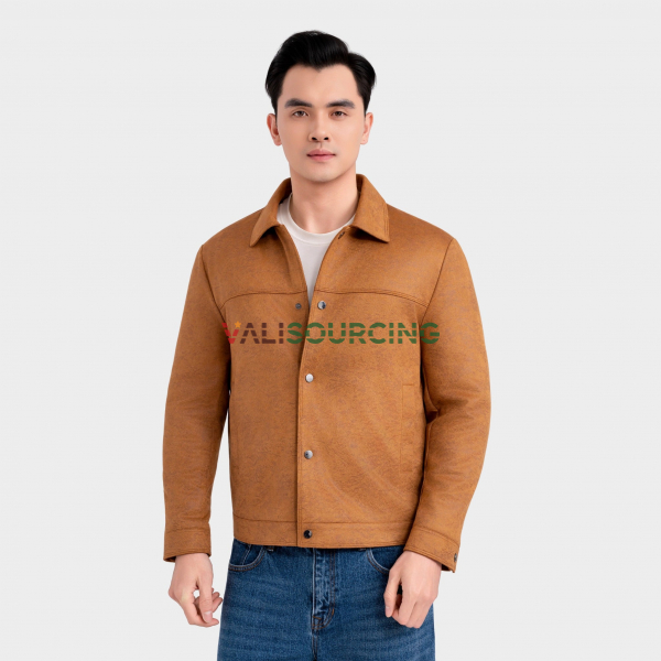 Aristino Men\'s Brown Suede Jacket Regular Fit AJK607EDP01 from Vietnam