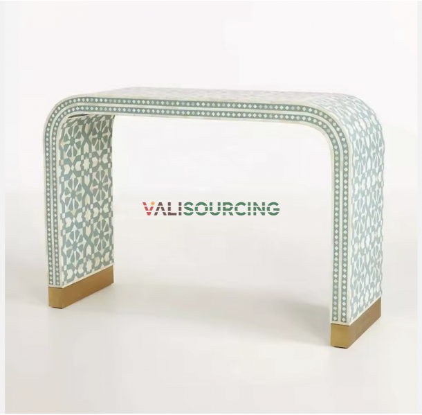 Console Table / High-class Tea Table with Handmade Mother-of-Pearl Inlay