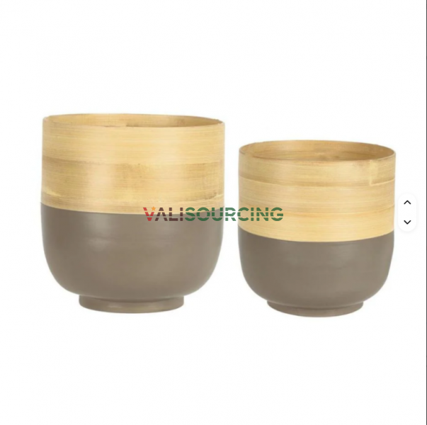 PIMA Spinning Bamboo Planter: Minimalist & Sustainable Decor