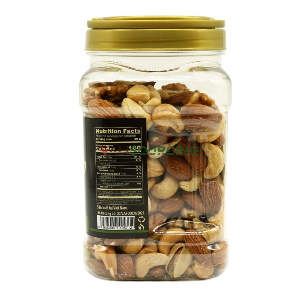 Mixed dried nuts, unsalted, 400g from Vietnam