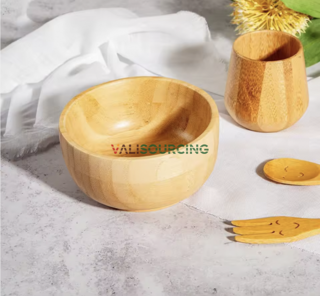 Wholesale Natural Bamboo Salad & Fruit Serving Bowls – Made in Vietnam