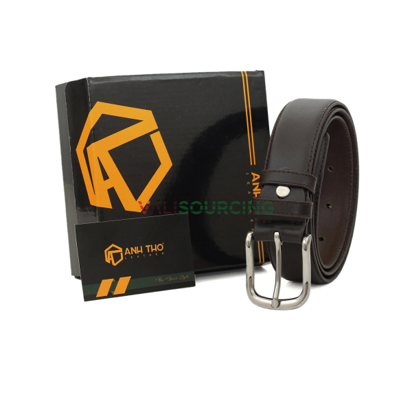 TONY genuine leather belt with steel buckle from Vietnam