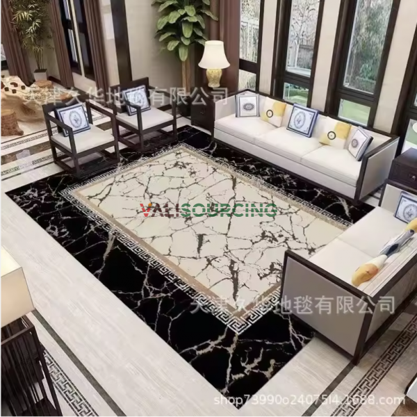 Crystal Velvet Snow Velvet Floor Rug from Vietnam