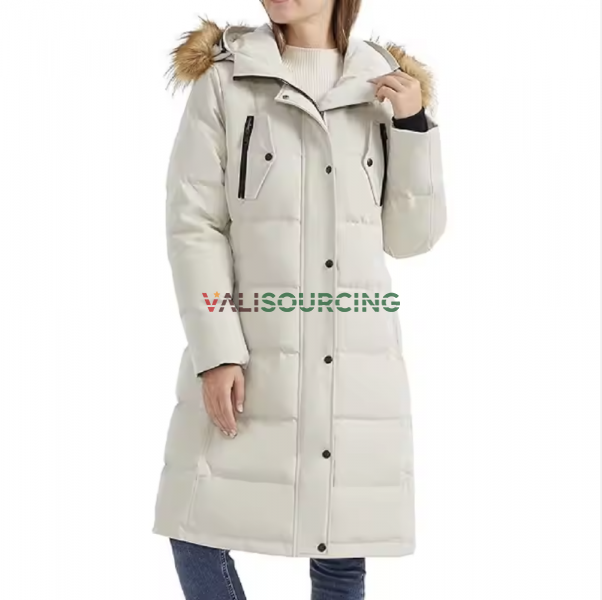 Women\'s Winter Long Down Jacket - Windproof Down Jacket with Fur Hood | High Quality, Keeps You Warm
