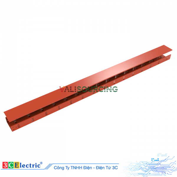 Orange powder-coated cable tray from Vietnam