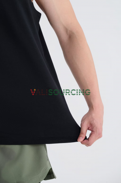 Regular fit tank top, 180gsm cotton poly fabric. from Vietnam