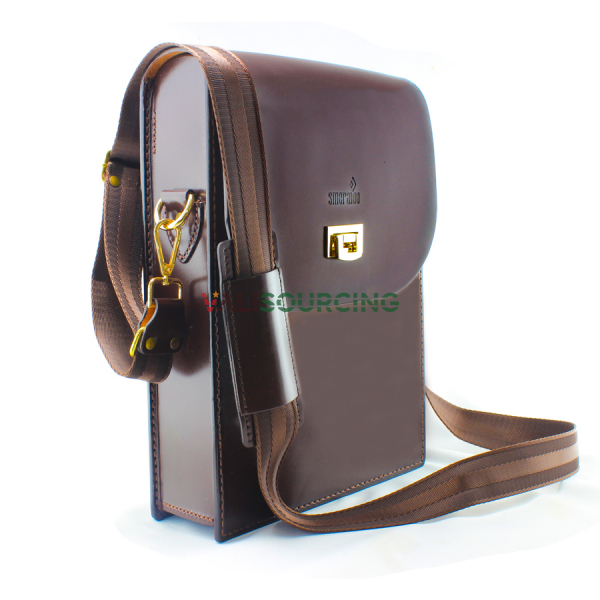 Smeraldo Premium Tannin Leather Men\'s Crossbody Bag - ST191 from Vietnam
