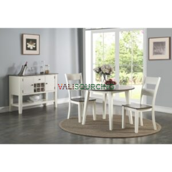 Folding Round Rubberwood Dining Table from Vietnam