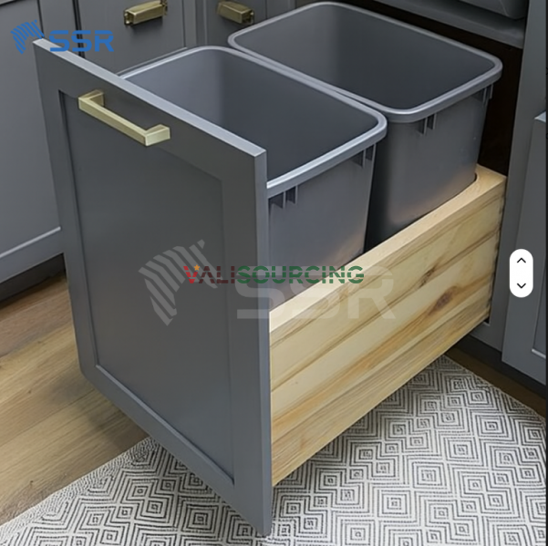 Modern Eco-Friendly Wooden Modular Waste Bin Base Cabinet by SSR VINA