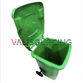 60L Mobile Trash Bin with Wheels – Durable HDPE Waste Solution