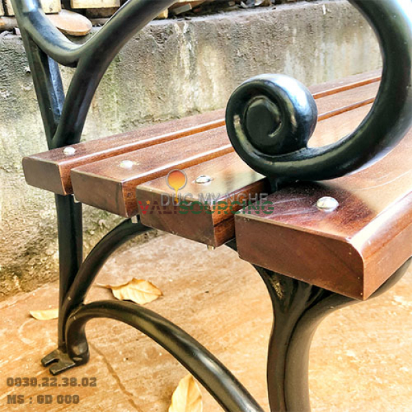 1.6m Premium Cast Iron Park Bench | Weatherproof Wood-Plastic Composite from Vietnam