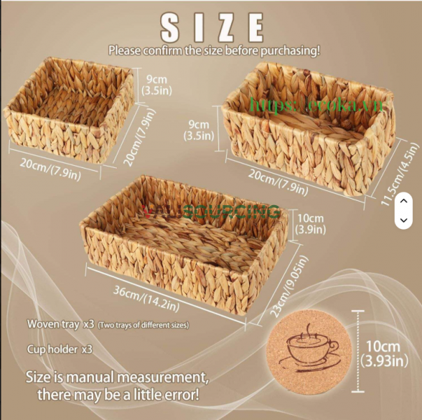 Premium Hand-woven Water Hyacinth Storage Baskets – Eco-friendly & Versatile