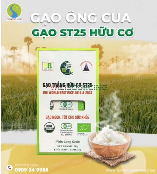 Organic fragrant rice ST25 - 2kg