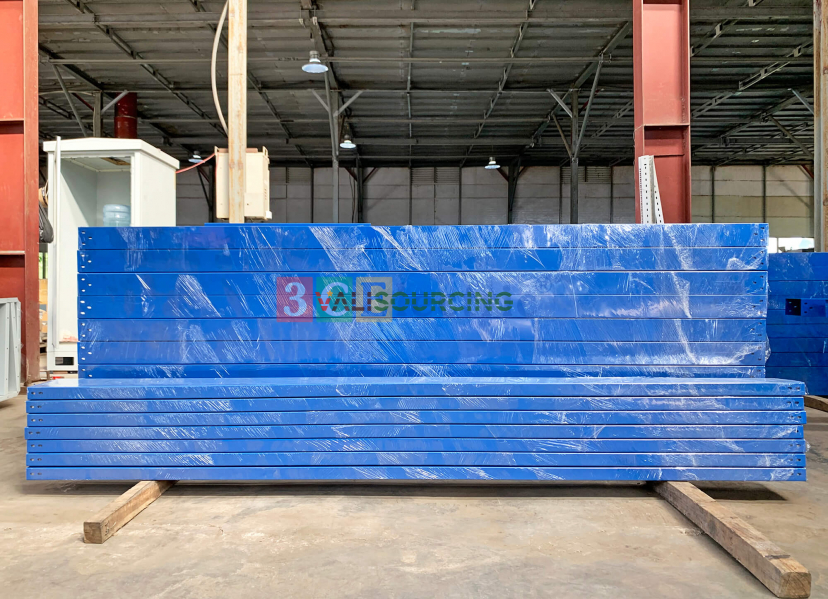 Orange powder-coated cable tray from Vietnam