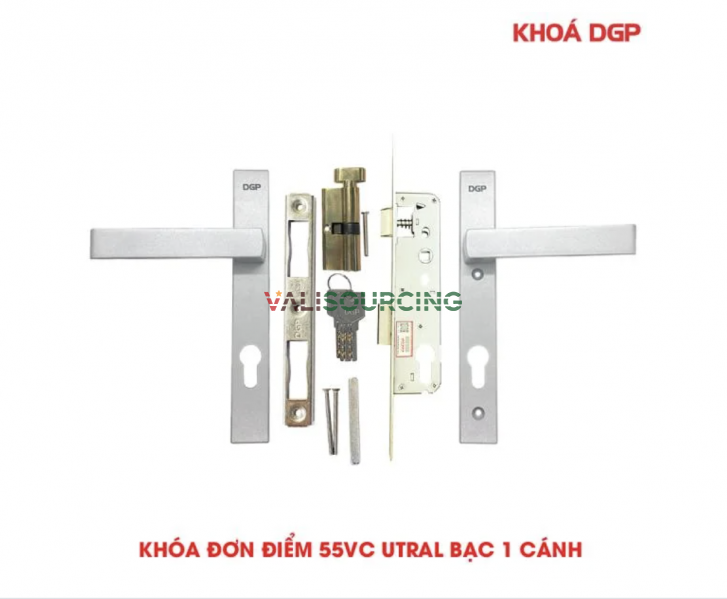 Khóa đơn điểm Hệ 55VC ULTRA - 1 đầu chìa (Bạc ngọc trai) | DGP