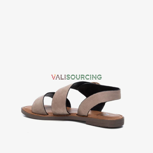 XTI Beige Microfiber Ladies Sandals