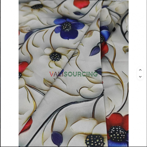 Wrinkle Resistant Fabric Polyester Yarn Wholesale 120gsm Breathable Vietnam Dress Satin Silk Fabric Printed Woven