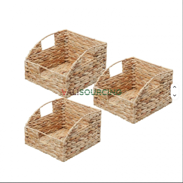 Hand-Woven Water Hyacinth Storage Baskets – Versatile & Eco-Friendly