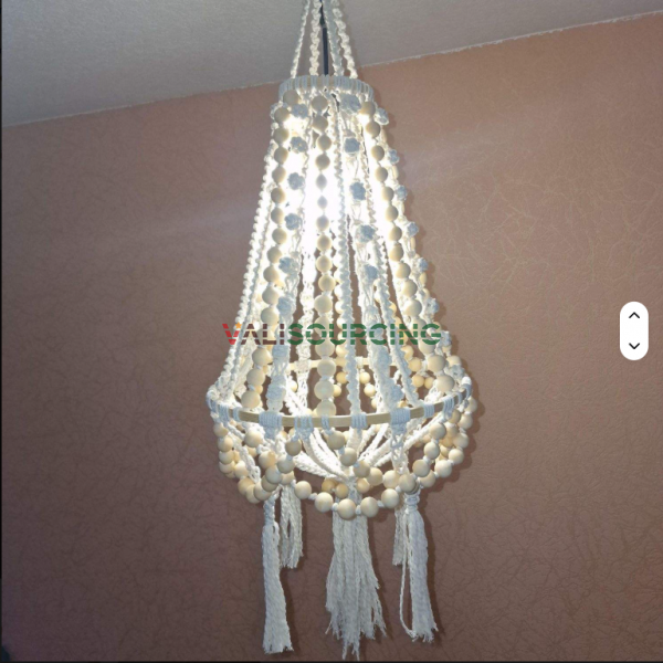 Wholesale Macrame Cotton Woven Chandelier – Boho Handmade Lighting Decor