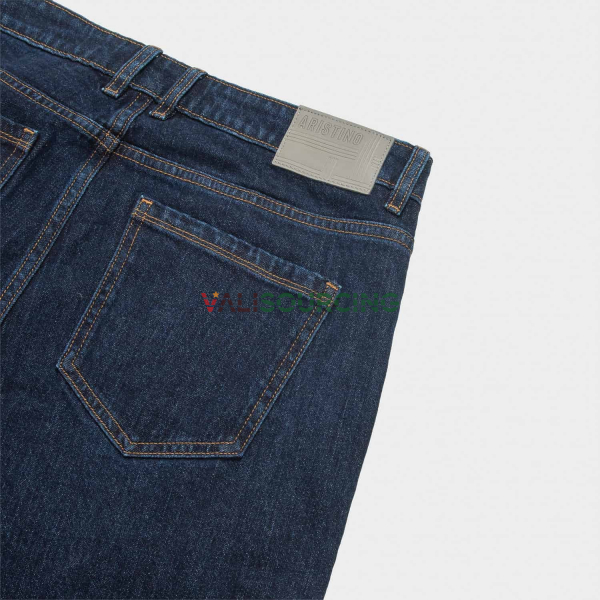 Aristino AJN0060S0 Men\'s Dark Blue Distressed Wash Effect Jeans from Vietnam