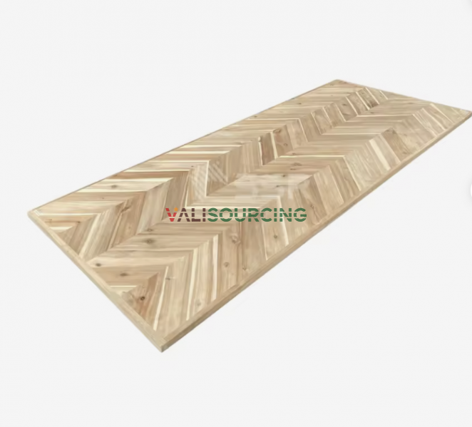 Unfinished Acacia Chevron Butcher Block Countertop from Vietnam