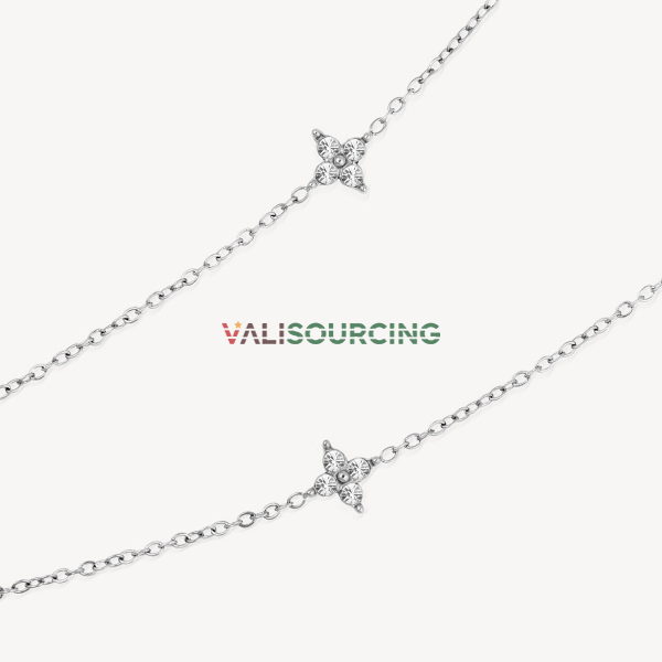 Clover Floral Necklace Stainless Steel from Vietnam