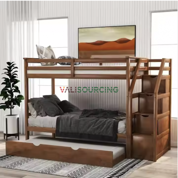 Cheap Wooden Bunk Beds – Modern Double Bed Design For Adults | Good Price Natural Wood Bedroom Furniture Set