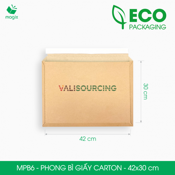 MPB6 Cardboard Envelope 42x30 cm | Sturdy 3-Layer E-Flute from Vietnam