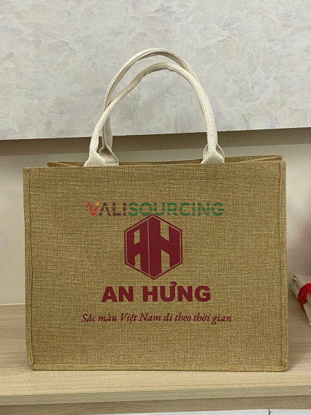 Eco-Friendly Jute Tote Bag/ Natural Hessian Gift Bag from Vietnam