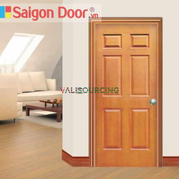 HDF Engineered Wood Door SGD.6A-C9, Soundproof Door from Vietnam