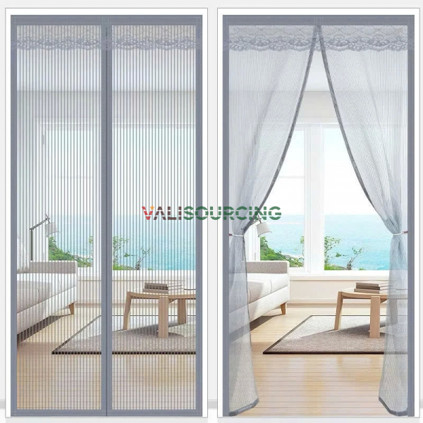 Magnetic mosquito net curtain - high-quality magnetic self-adhesive insect-proof wall-mounted main door curtain