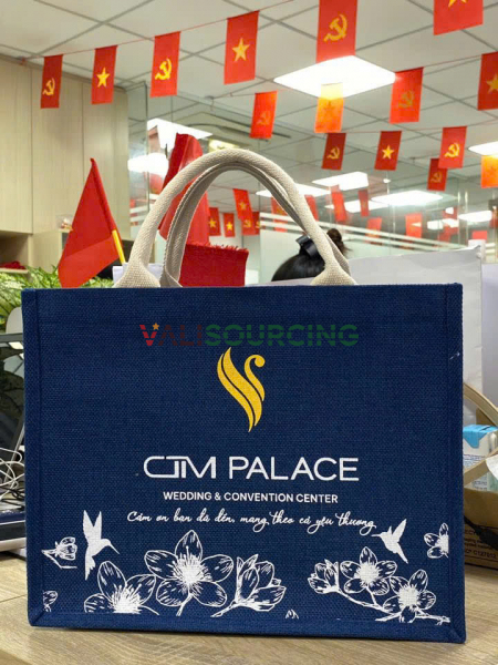 Eco-Friendly Jute Tote Bag/ Natural Hessian Gift Bag from Vietnam