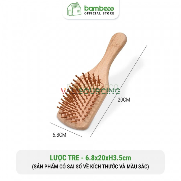 BAMBOOO ECO Bamboo Scalp Massage Comb Made of Environmentally Friendly Bamboo