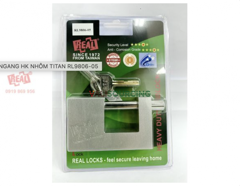 RL9806-05 Aluminum Titanium Cross Bridge Lock