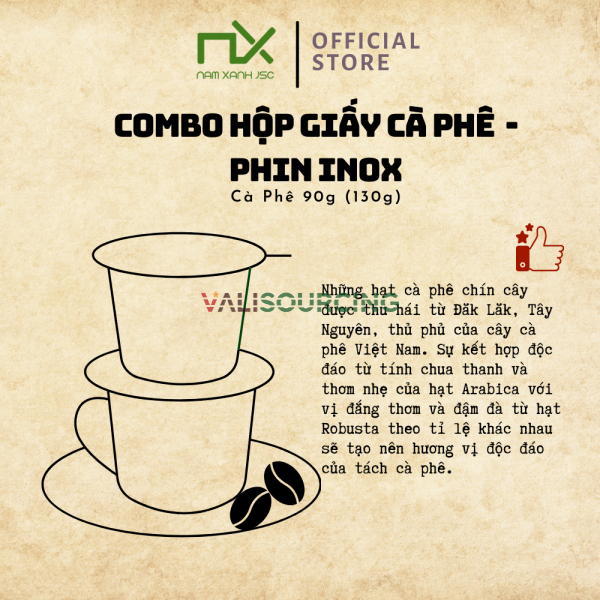 TP36058 Combo hộp giấy cà phê 90g (130g) - phin inox_33569 từ Việt Nam