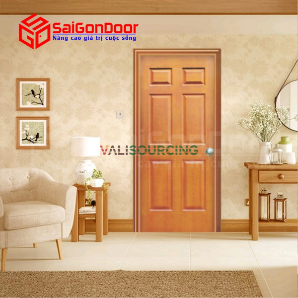 Cửa Gỗ Công Nghiệp HDF SGD.6A-C9, Cửa Cách Âm từ Việt Nam
