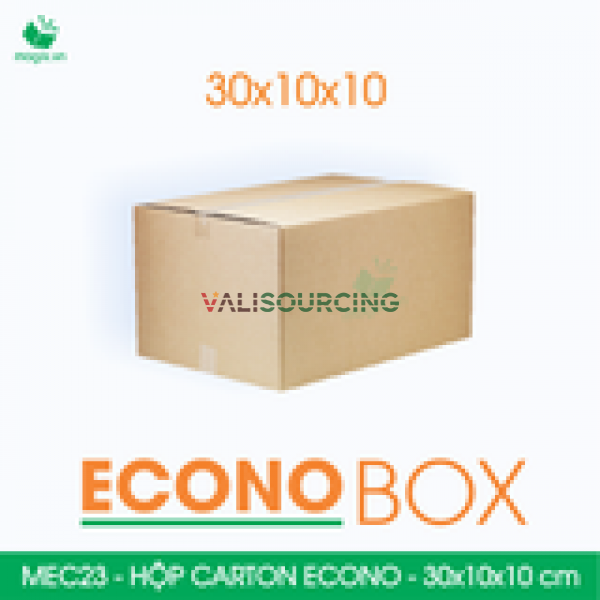 Hộp Carton ECONO MEC23 30x10x10 cm | Sóng E 3 Lớp Chịu Lực từ Việt Nam